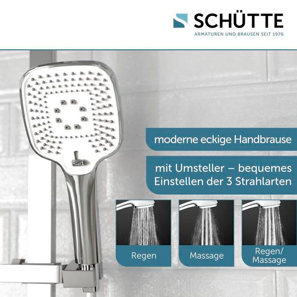Schütte RAVENNA Stangenbrause-Set | Silber