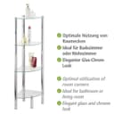 WENKO Eckregal Yago | Silber 3