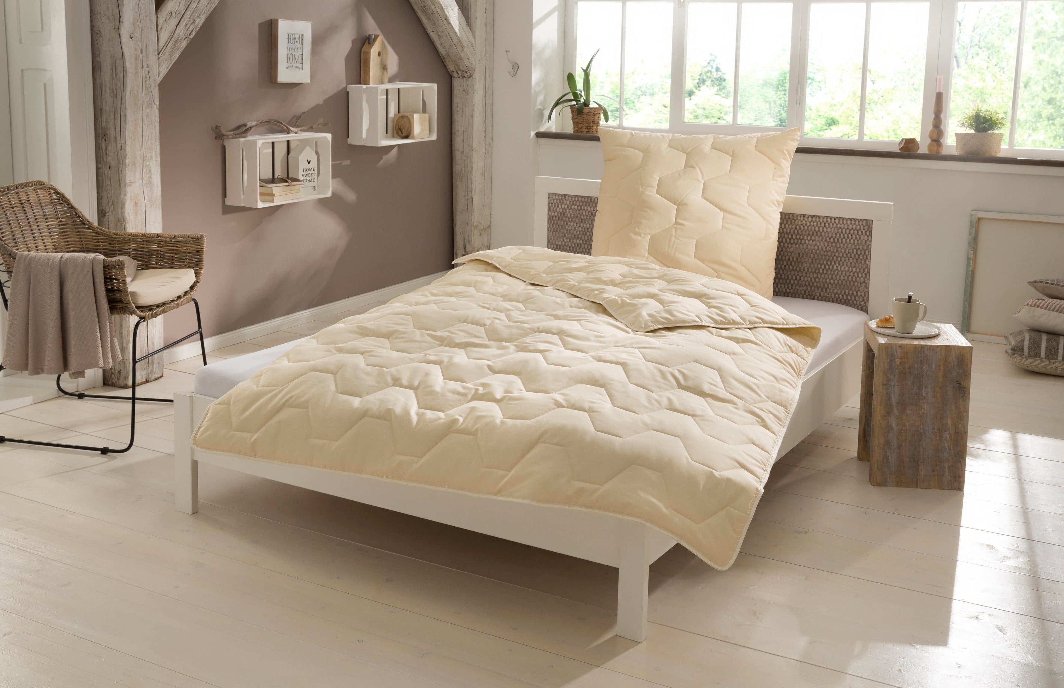 OTTO home Naturfaserbettdecke Baumwolle | Beige
