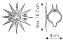 Liedeco Dekoklammer Sonne | Silber 2