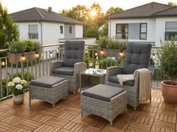 KONIFERA Gartenlounge-Set Monaco | Grau
