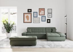 DOMO collection Ecksofa Moric | Grün
