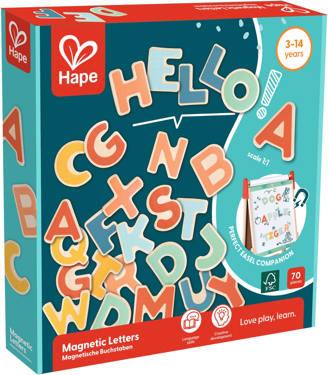 Hape Magnetische Buchstaben | Mehrfarbig