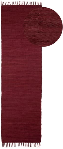 carpetfine Teppich Kelim Chindi uni | Lila