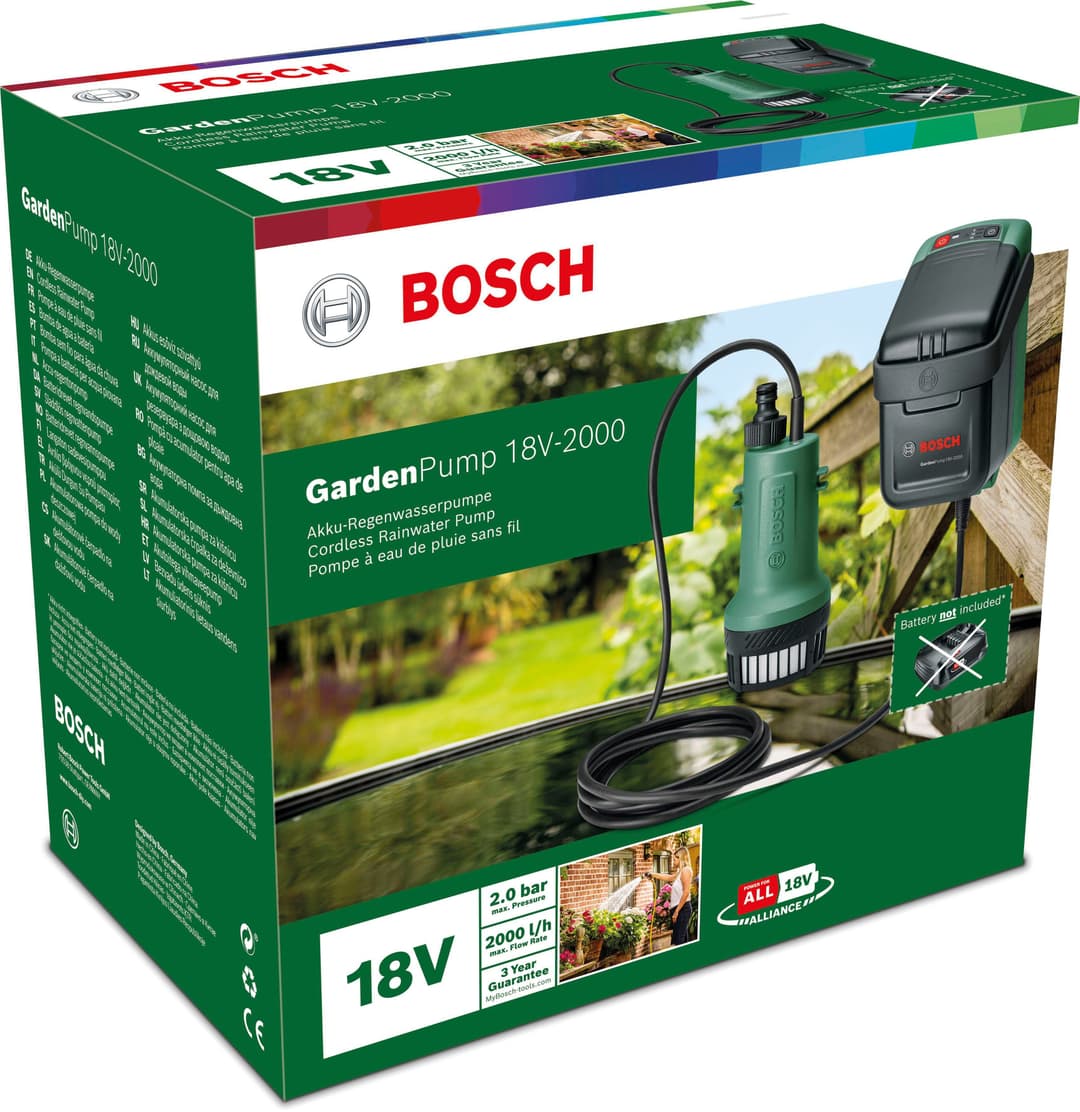 Bosch Home & Garden GardenPump 18V-2000 | Schwarz