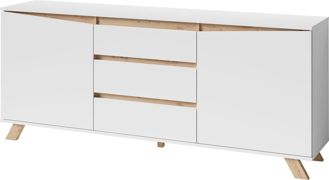 byLIVING Sideboard Valentin | Weiß