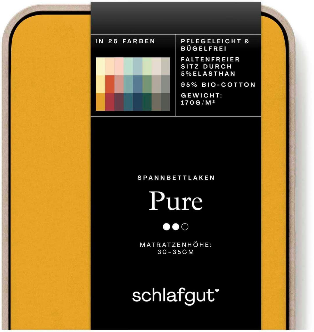 Schlafgut Spannbettlaken PURE | Gelb