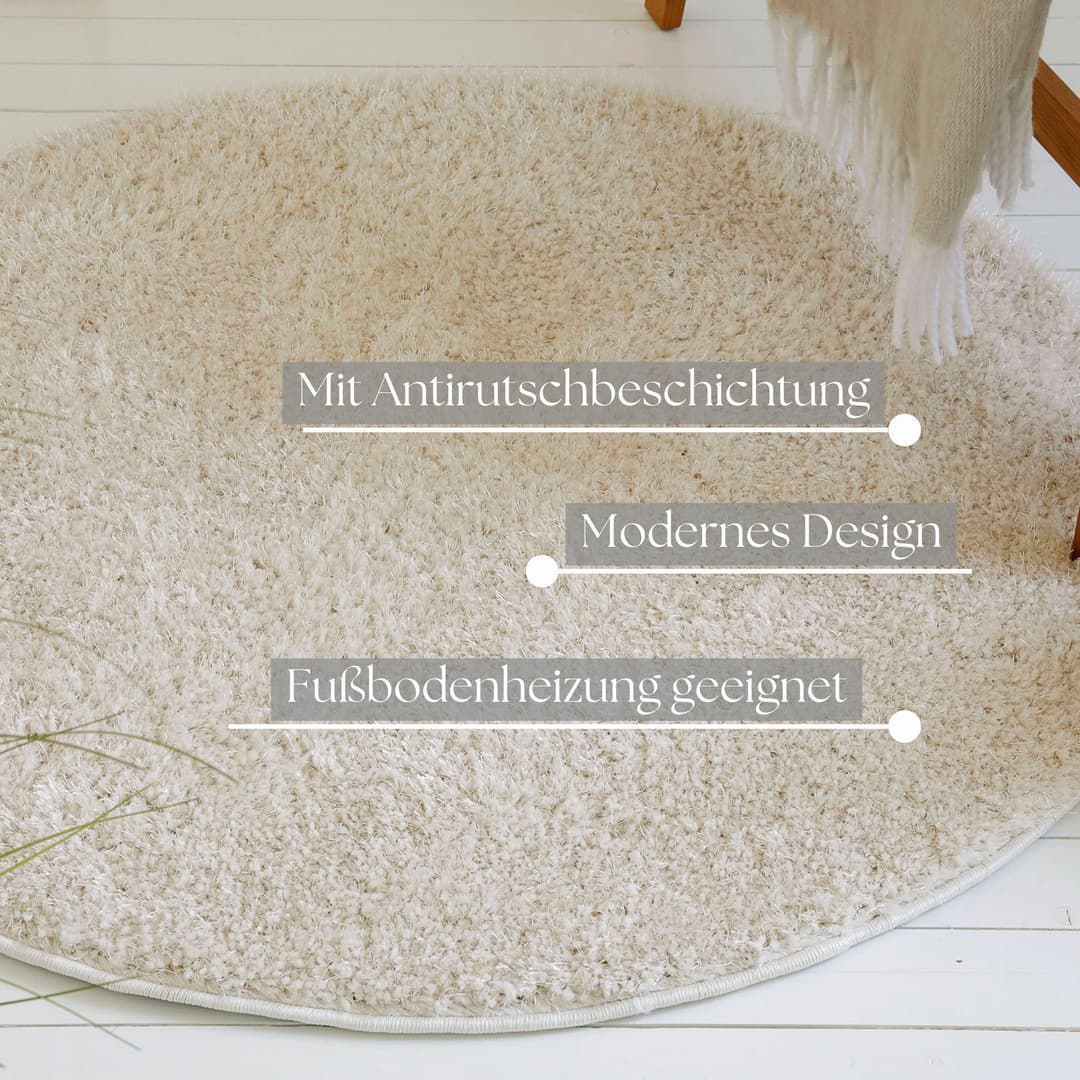 OTTO home Hochflor-Teppich Nickolas | Beige