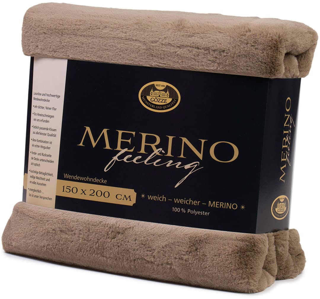 Gözze Merino Wendewohndecke | Braun