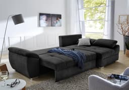 Jockenhöfer Gruppe Ecksofa Alster L-Form | Schwarz