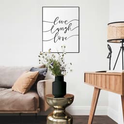 Reinders! Poster Live laugh love | Weiß