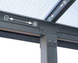 Palram - Canopia Terrassendach Olympia 3x5.4 | Grau