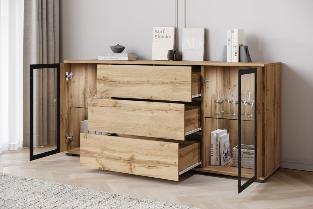 home affaire Sideboard modernes Design | Braun