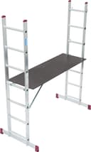 KRAUSE Schiebeleiter Corda, 2x7 Sprossen | Silber