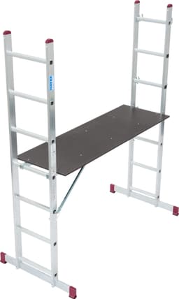 KRAUSE Schiebeleiter Corda, 2x7 Sprossen | Silber