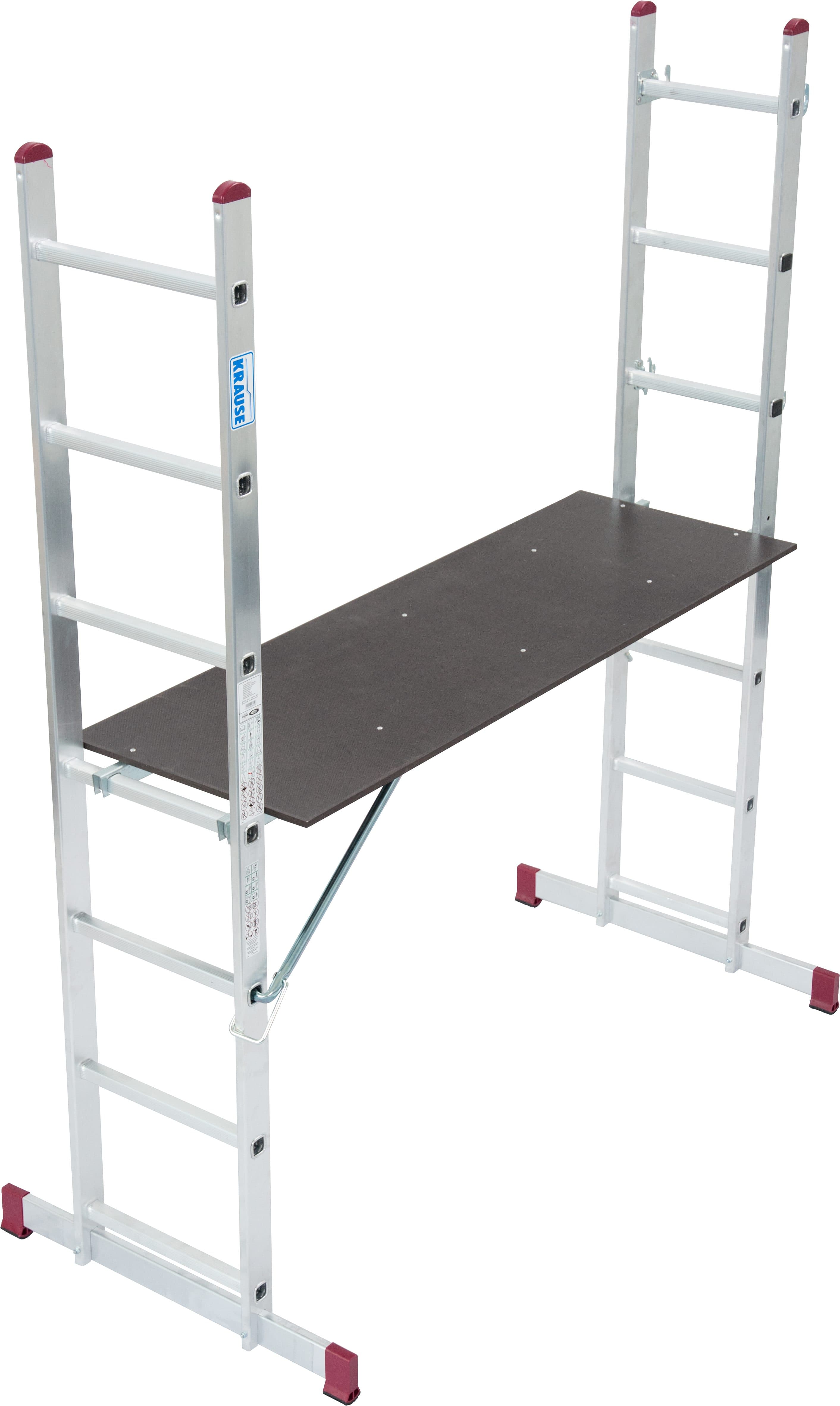 KRAUSE Schiebeleiter Corda, 2x7 Sprossen | Silber