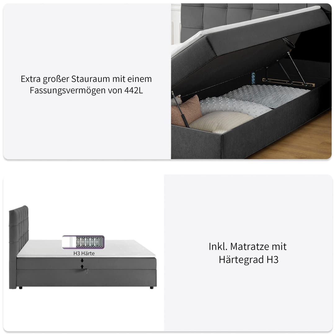 OTTO home Boxbett Tommes | Grau