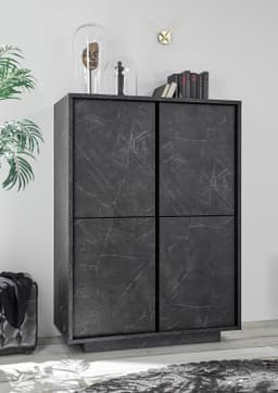 Home affaire Highboard Carrara | Grau