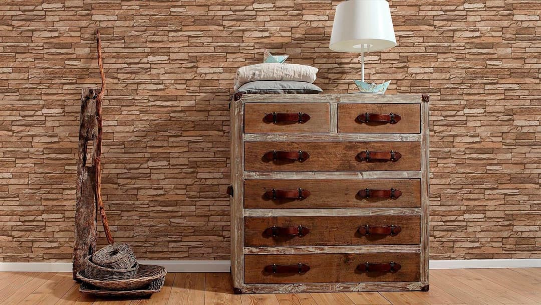 living walls Vliestapete Best of Wood`n Stone 2nd Edition | Braun