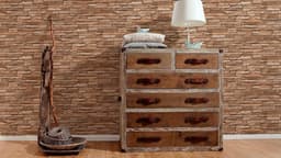 living walls Vliestapete Best of Wood`n Stone 2nd Edition | Braun