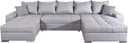 COLLECTION AB Wohnlandschaft Josy XXL U-Form | Grau 2
