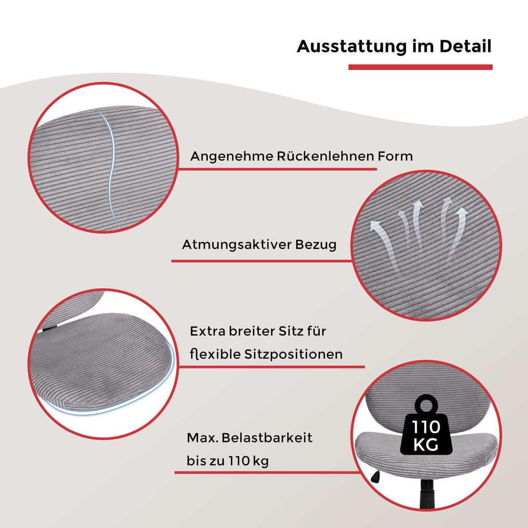 Duo Collection Drehstuhl Tilo | Grau