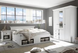 Home affaire Bett California Doppelbett | Weiß