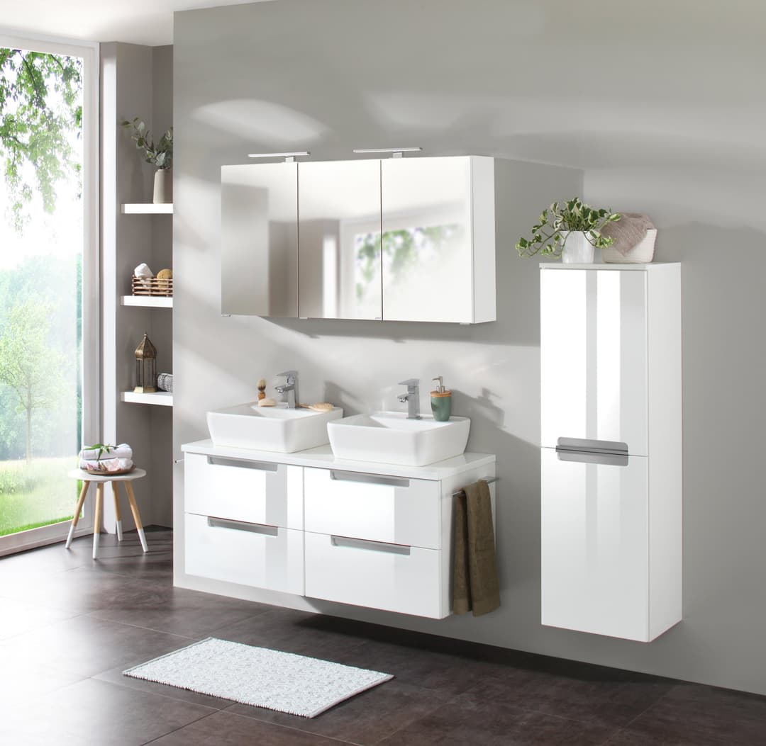 welltime Spiegelschrank Malibu | Weiß