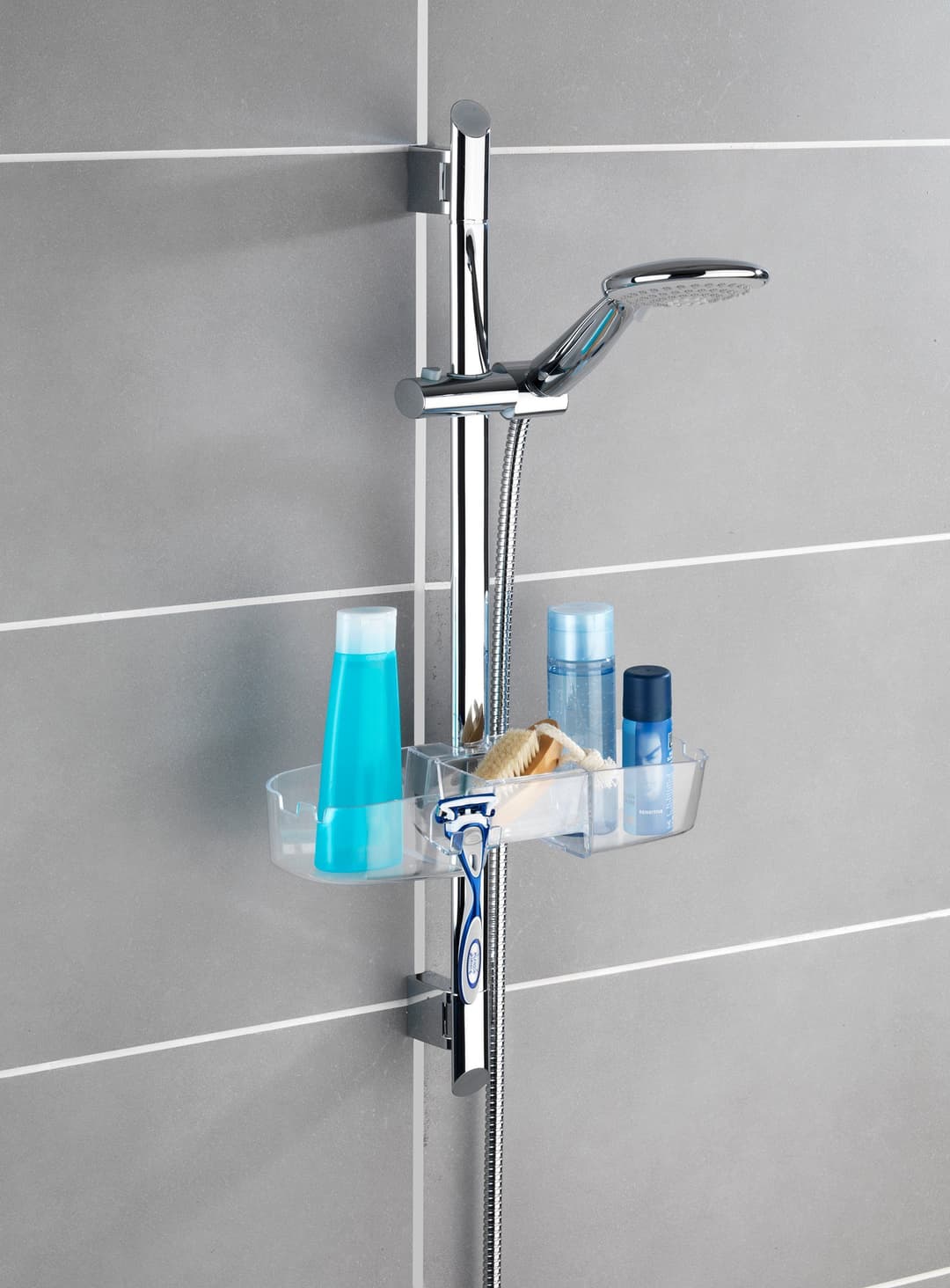 Wenko Duschstangencaddy Premium | Transparent