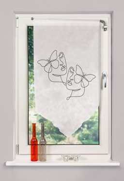 HOME WOHNIDEEN Scheibengardine SYLIA | Grau