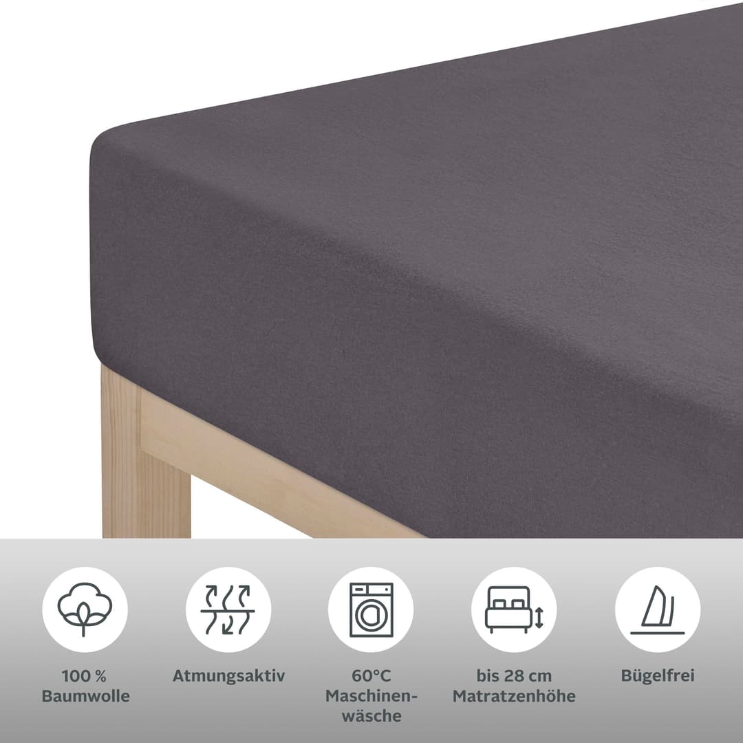 OTTO home Spannbettlaken | Grau