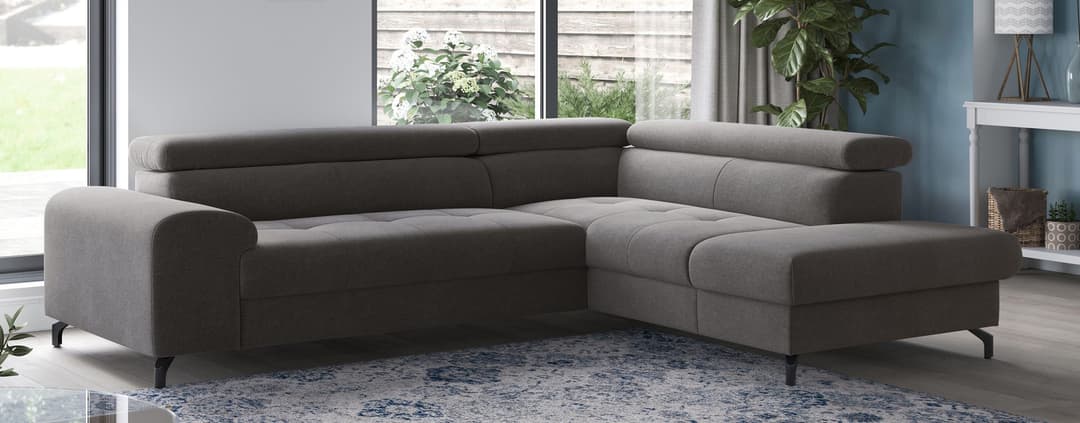 COTTA Ecksofa Aura L-Form | Grau