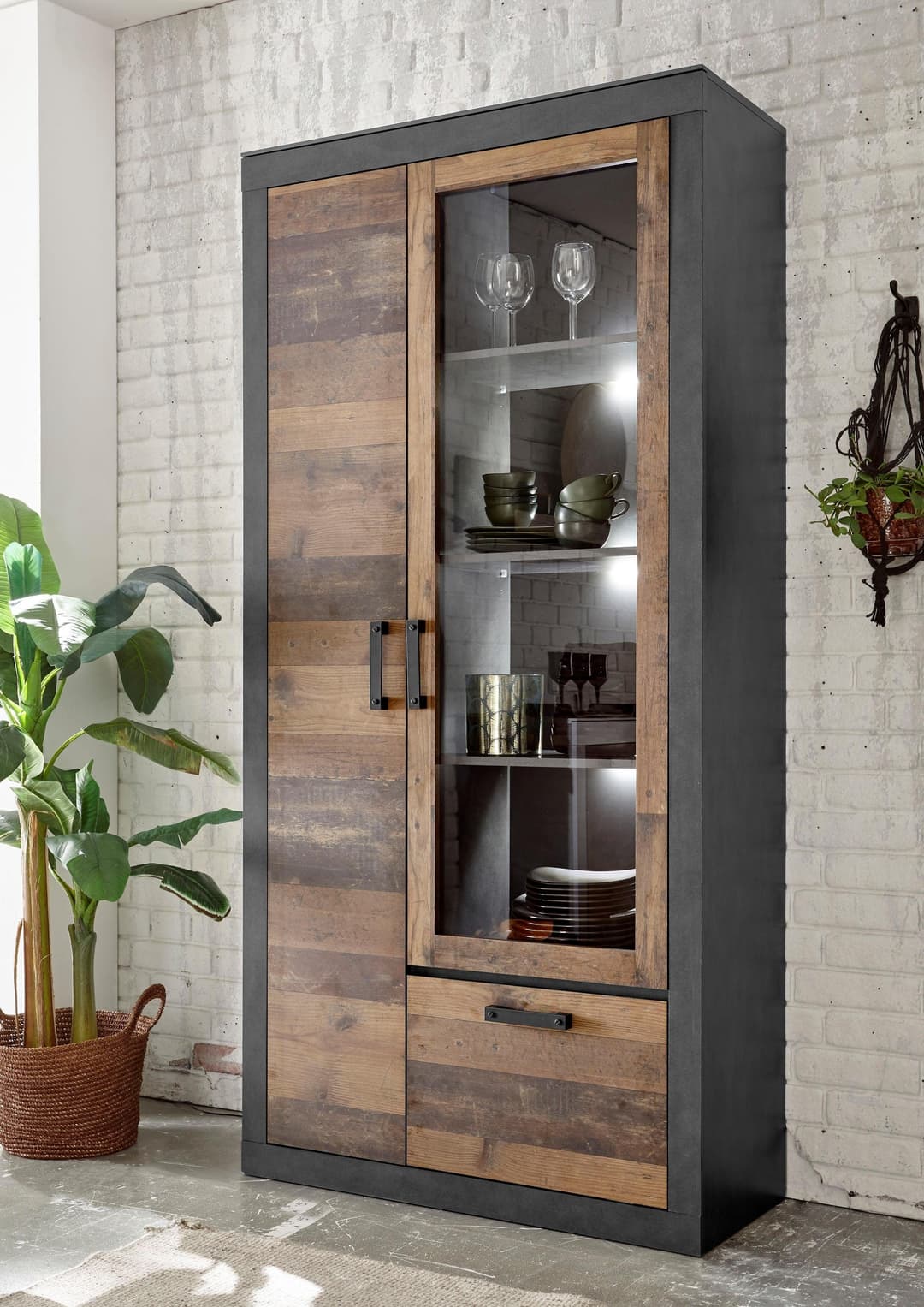 Home affaire Vitrine BROOKLYN | Holztöne