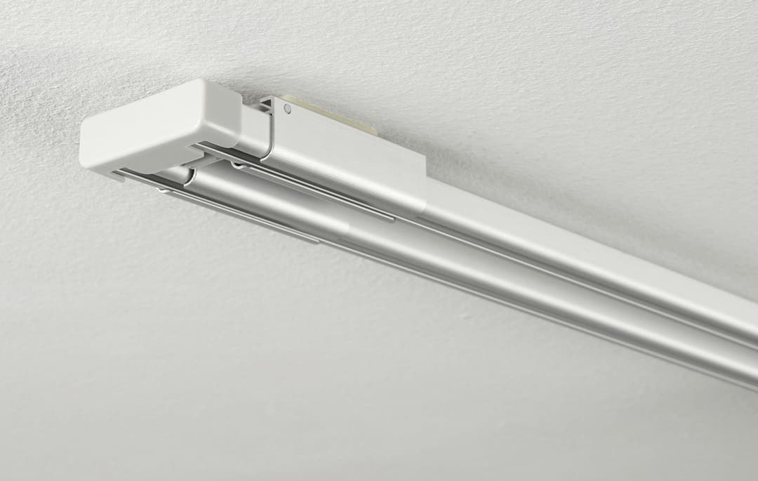 GARDINIA Flächenvorhangschiene Emia Komplett Set | Silber