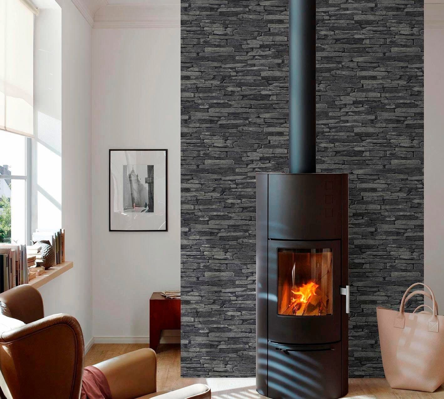 living walls Vliestapete Best of Wood`n Stone 2nd Edition | Grau