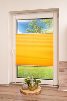 K-HOME Plissee Klemmfix Pisa | Gelb