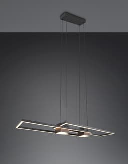 TRIO Leuchten ALBANY LED Pendelleuchte | Schwarz
