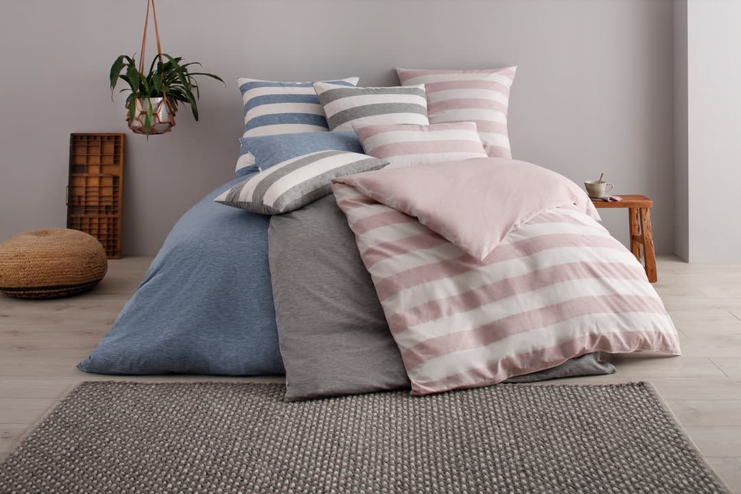 OTTO home BIG STRIPE Jersey Spannbettlaken | Grau