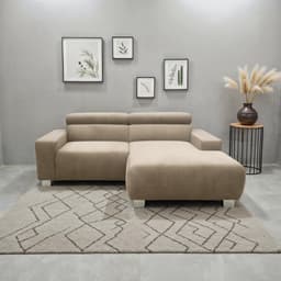 DOMO collection Ecksofa 100030 | Braun