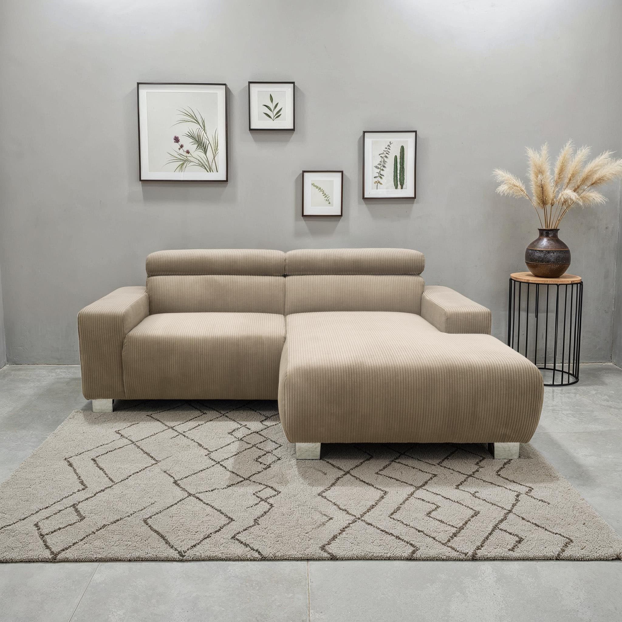 DOMO collection Ecksofa 100030 | Braun