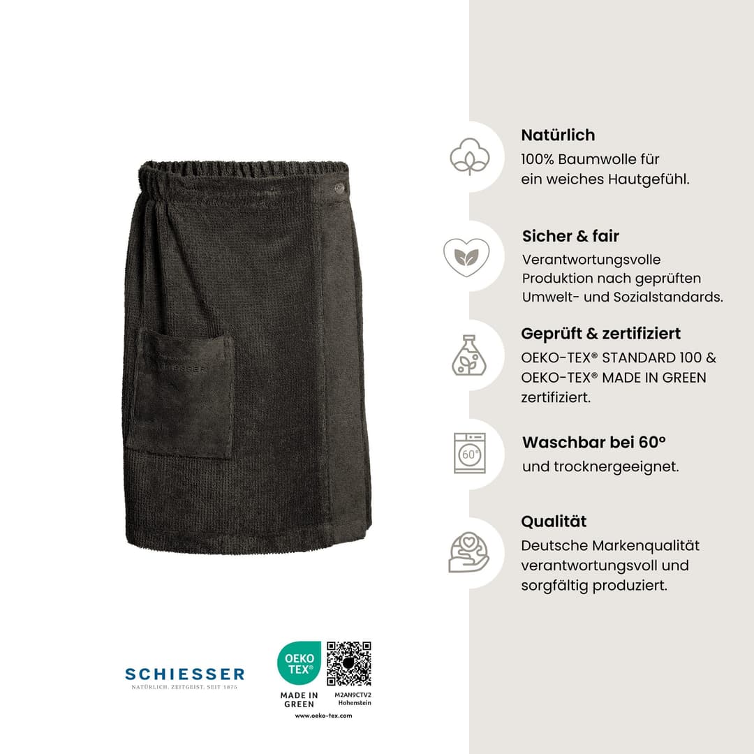 Schiesser Saunakilt Turin | Grau