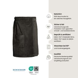 Schiesser Saunakilt Turin | Grau