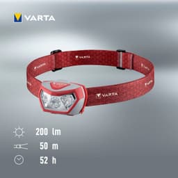 VARTA Outdoor Sports H20 Pro Kopflampe | Schwarz