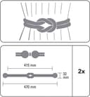 GARDINIA Raffspange Raffhalter Kordel | Schwarz 4