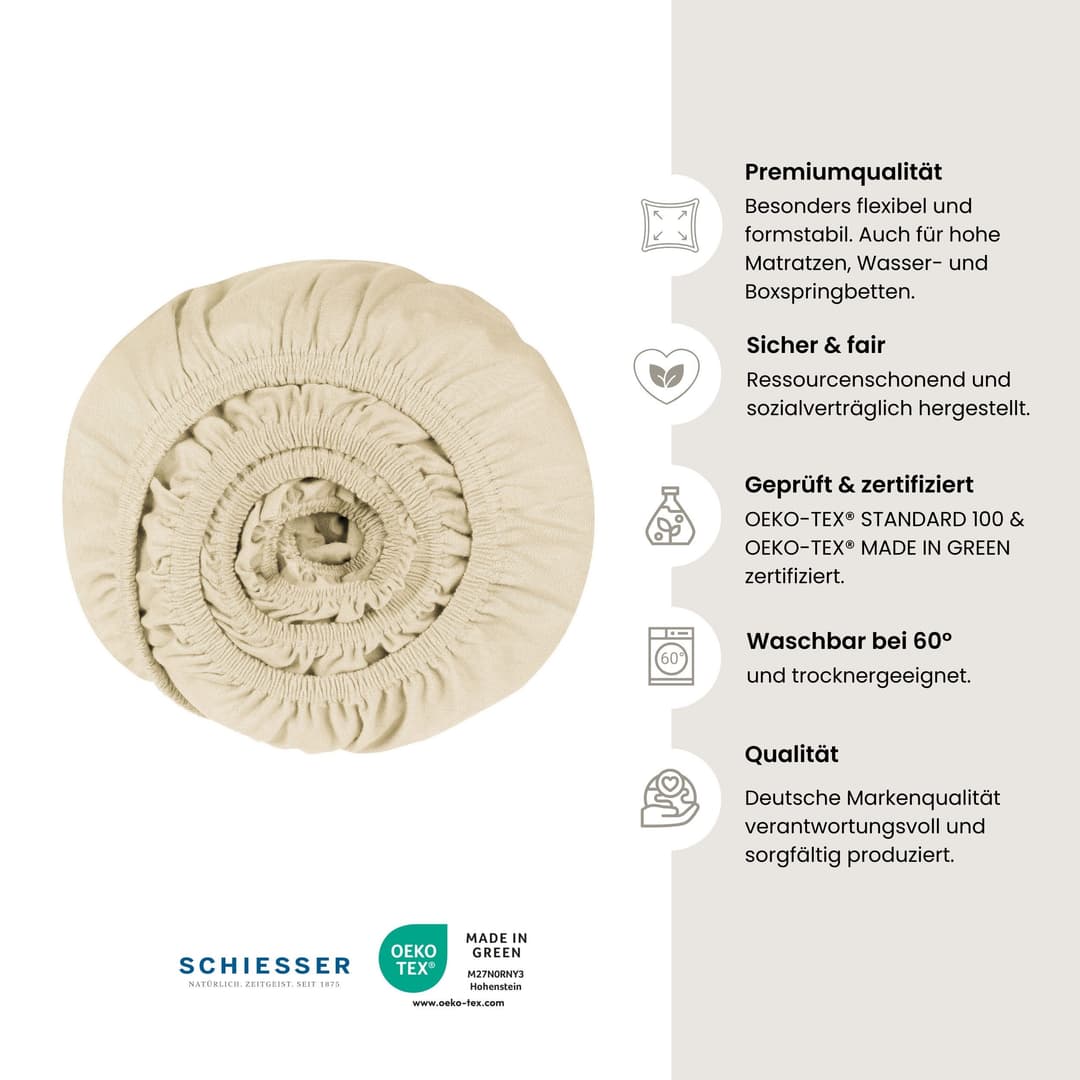 Schiesser Spannbettlaken Flexi | Beige