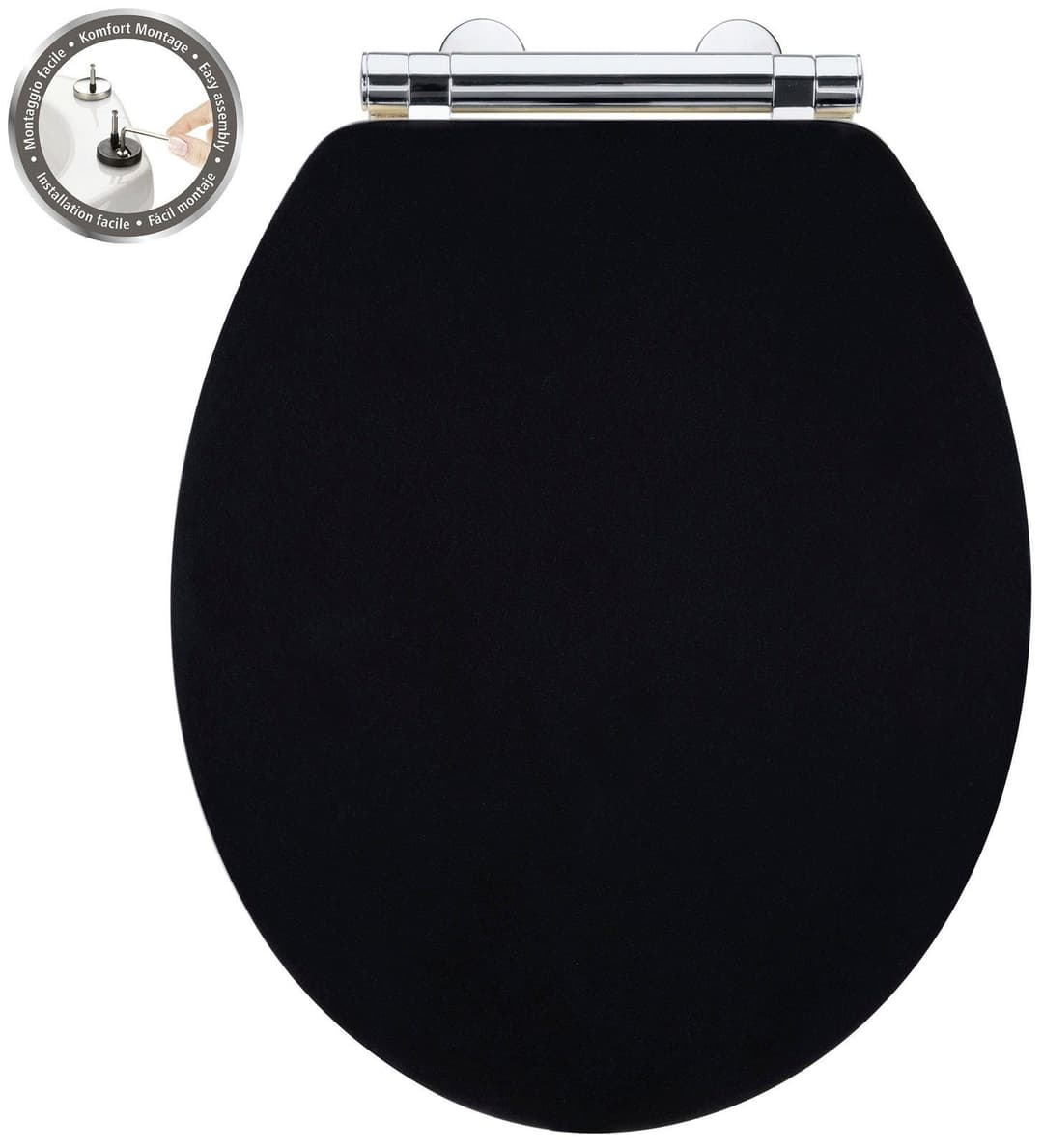 WENKO WC-Sitz Bambusa Black | Schwarz