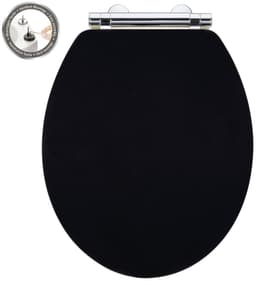WENKO WC-Sitz Bambusa Black | Schwarz