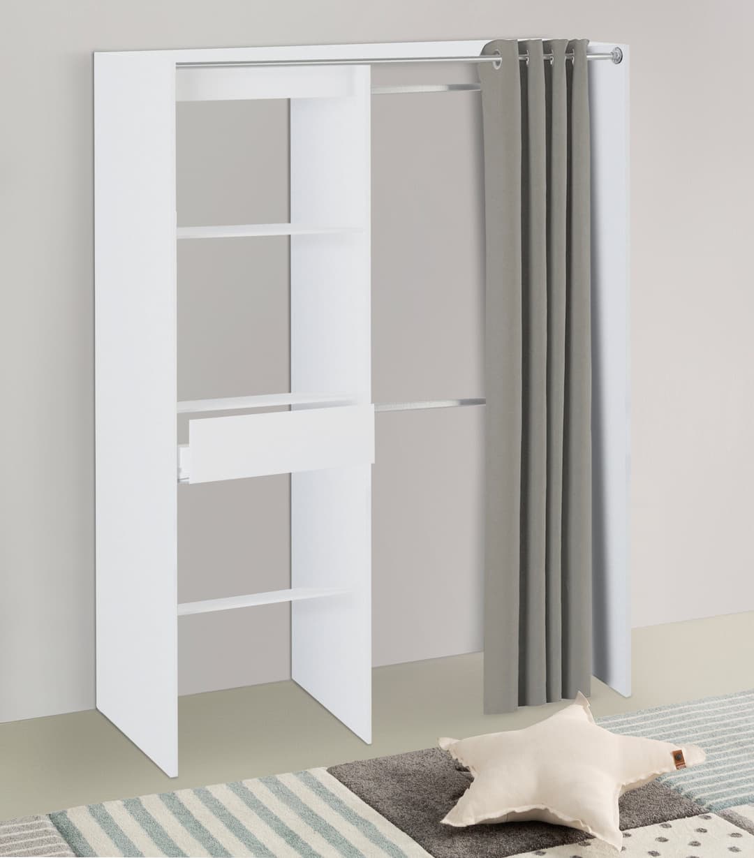 Demeyere GROUP Vorhang-Schrank Chicago | Weiß