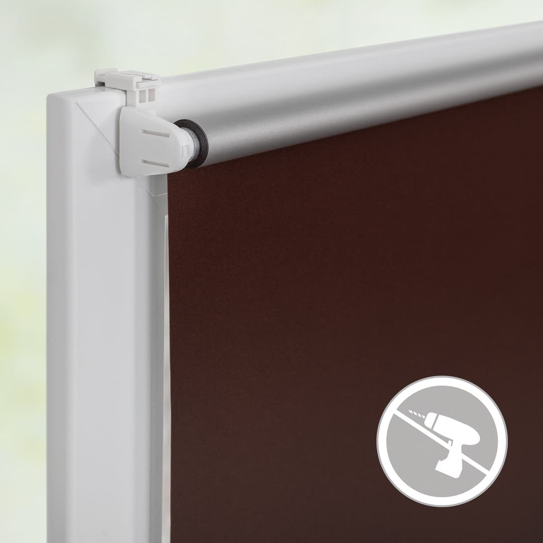 Seitenzugrollo Klemmfix Hitzeschutz | Braun