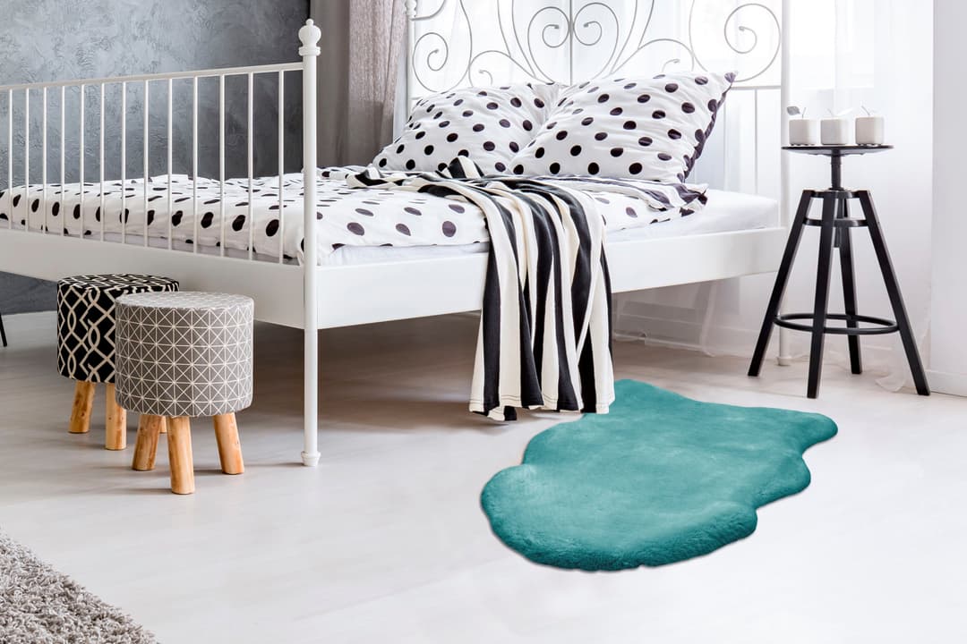 Arte Espina Fellteppich Rabbit 200 | Türkis